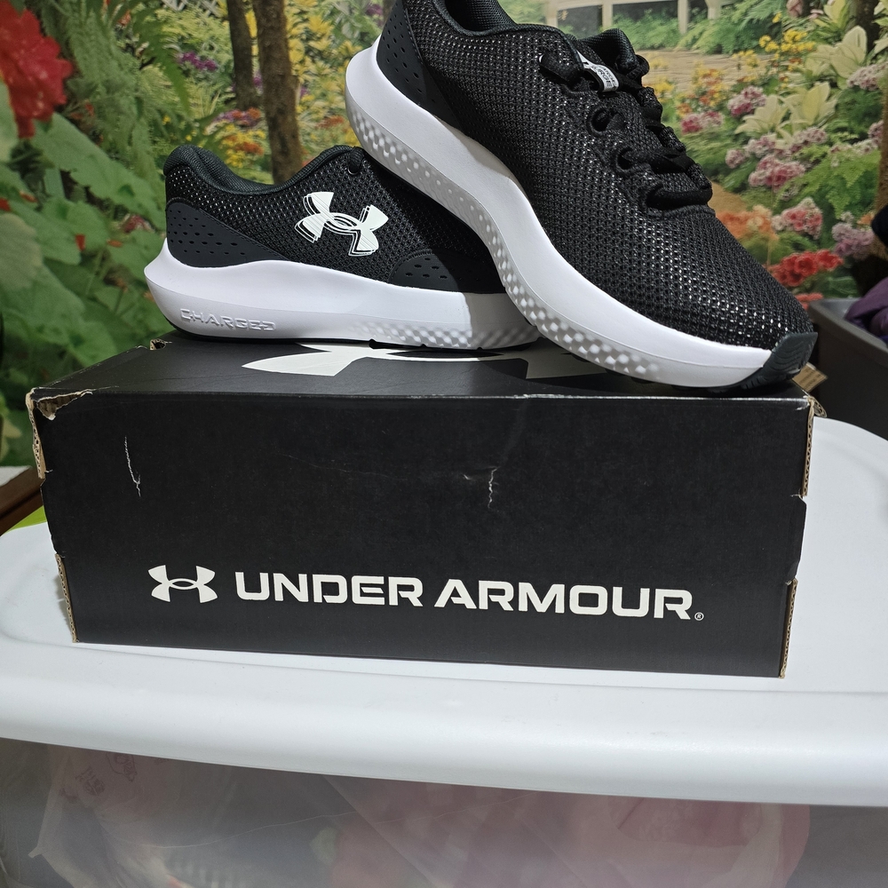 Under Armour Kids Black and White Sneakers